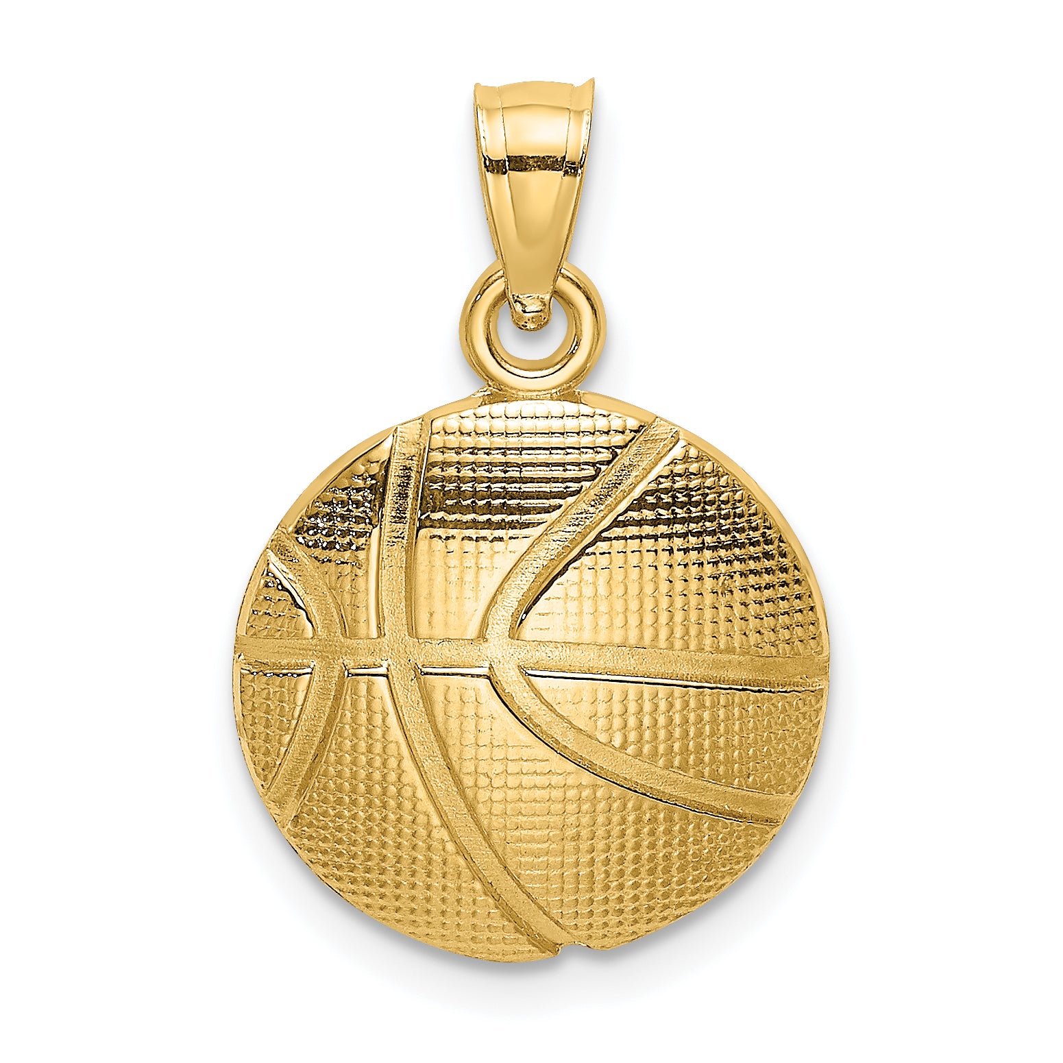 14K 2-D Textured Basketball Charm Main image