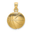 14K 2-D Textured Basketball Charm