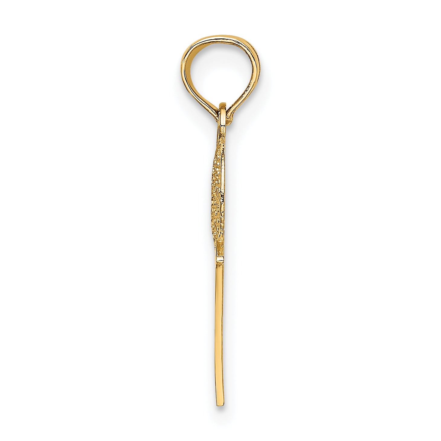 14K #1 Basketball w/ Hoop Charm Secondary image
