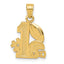 14K #1 Football with Helmet and Ball Charm - Sophia Jewelers