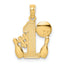 14K #1 Bowling Ball and Two Pins Charm