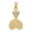 14K Double Tennis Racket w/ Ball Charm