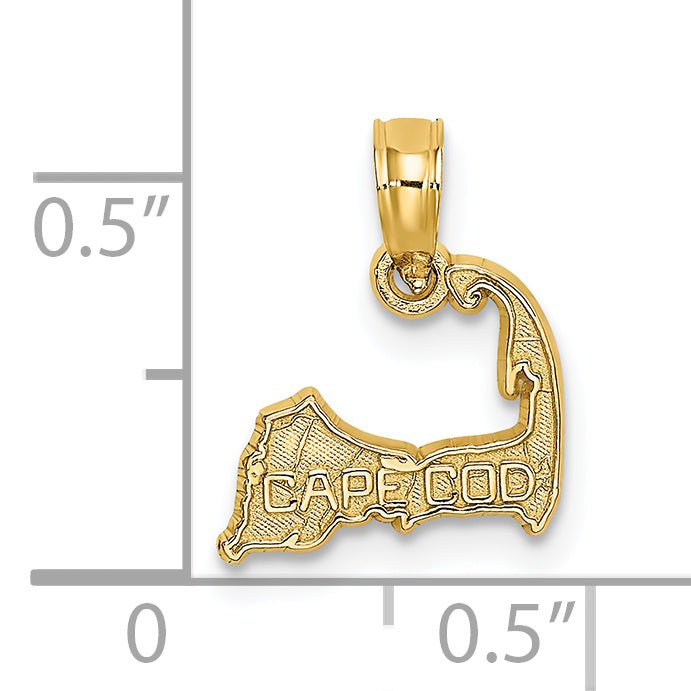 14K CAPE COD Map Charm
