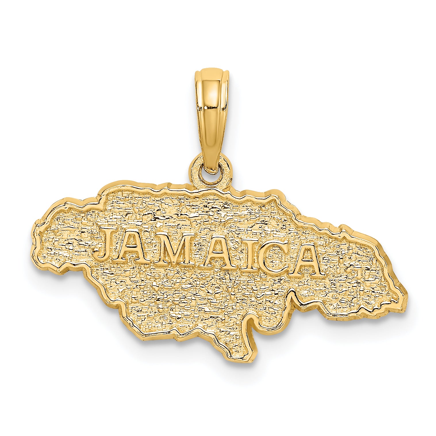 14K Textured JAMAICA Map Charm Main image