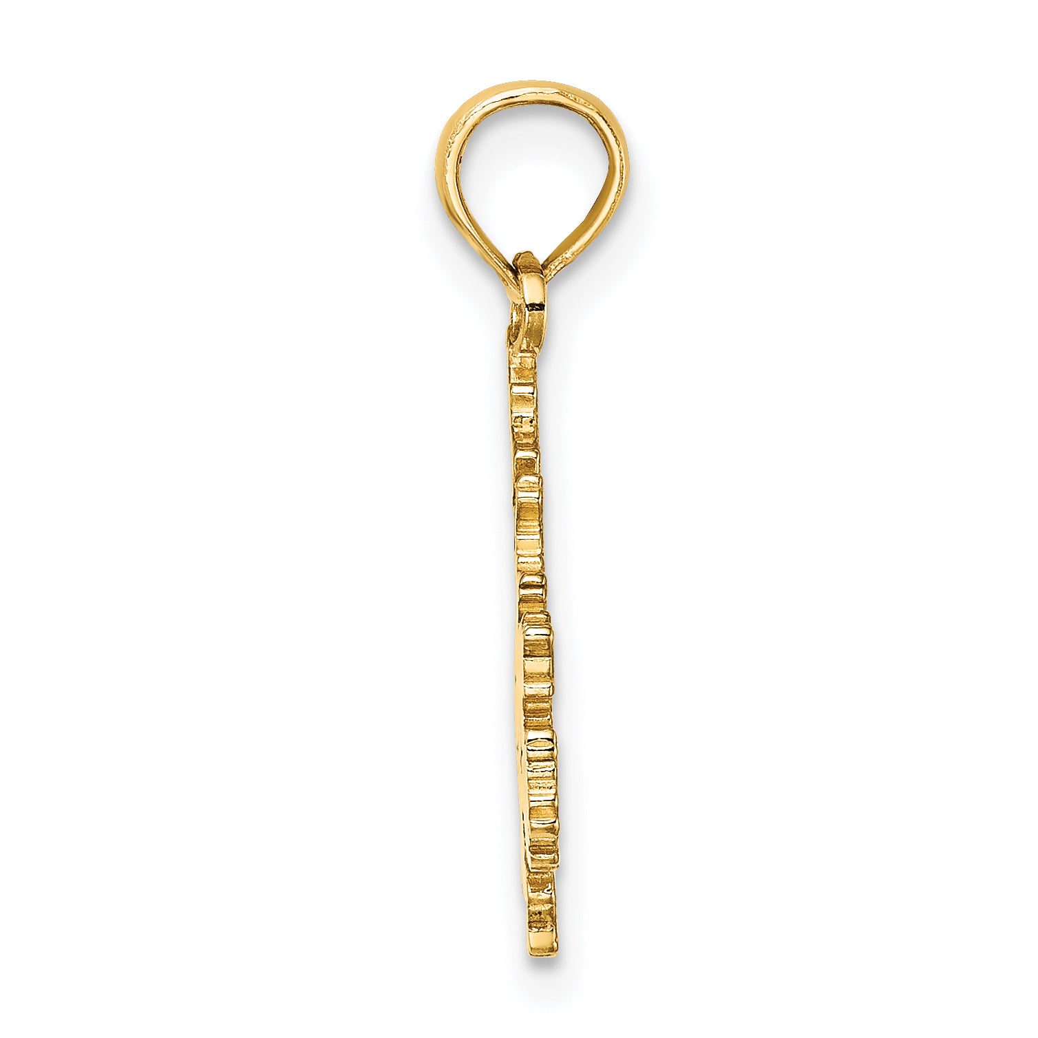 14K Polished and Engraved ANTIGUA MAP Charm Secondary image