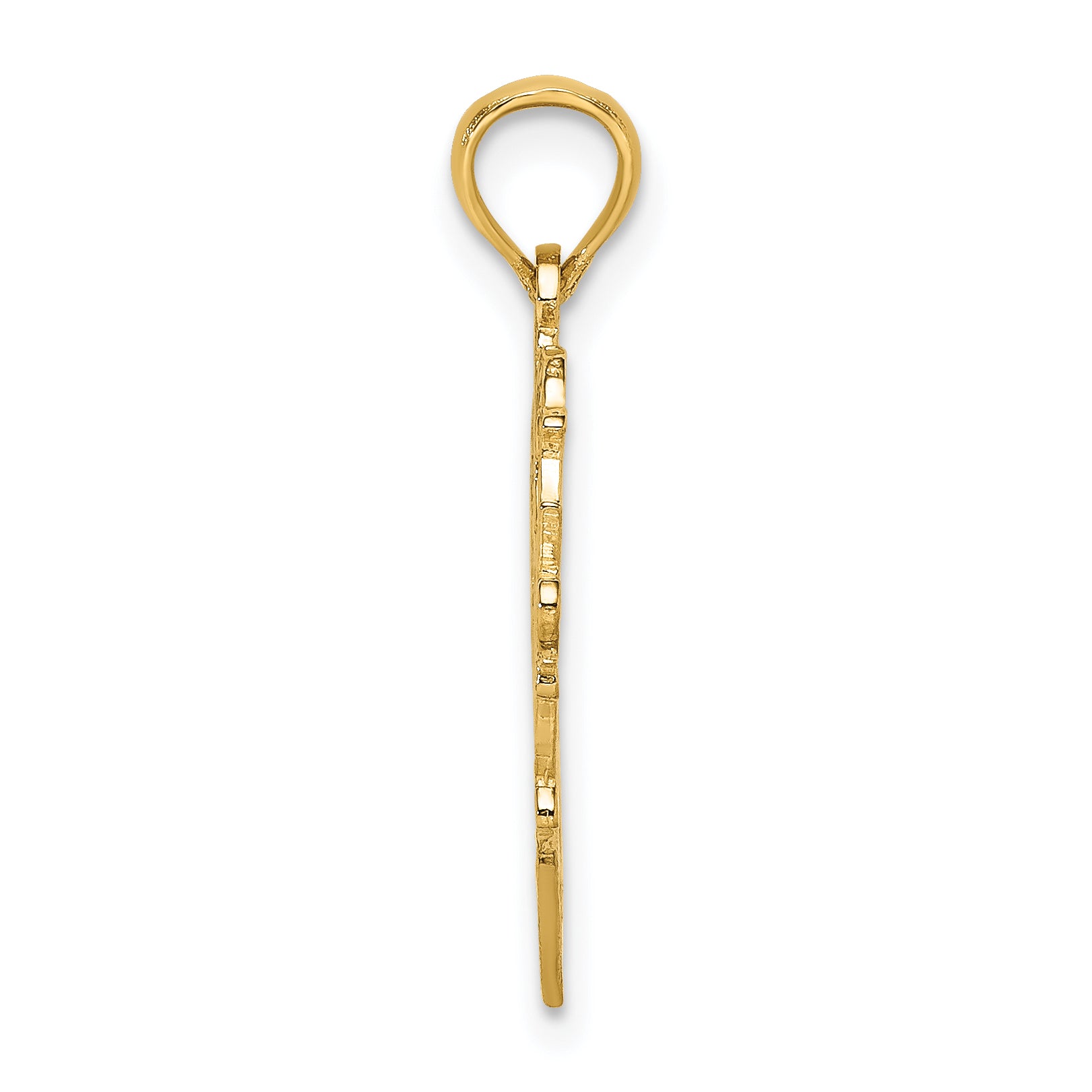 14K #1 Script GRANDMA In Heart Charm Secondary image