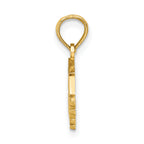 14K Polished GRADUATE Under Cap Charm - Sophia Jewelers