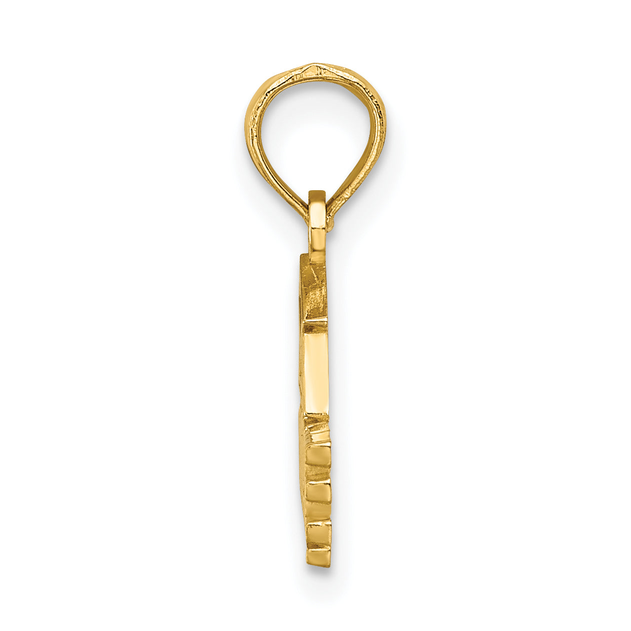 14K Polished GRADUATE Under Cap Charm - Sophia Jewelers
