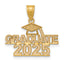 14K Polished GRADUATE 2025 Under Cap Charm