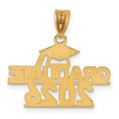 14K Polished GRADUATE 2026 Under Cap Charm
