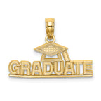 14K Polished GRADUATE Under Cap Charm - Sophia Jewelers