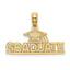 14K Polished GRADUATE Under Cap Charm - Sophia Jewelers