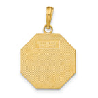 14k Polished I'LL NEVER STOP LOVING YOU Stopsign Pendant