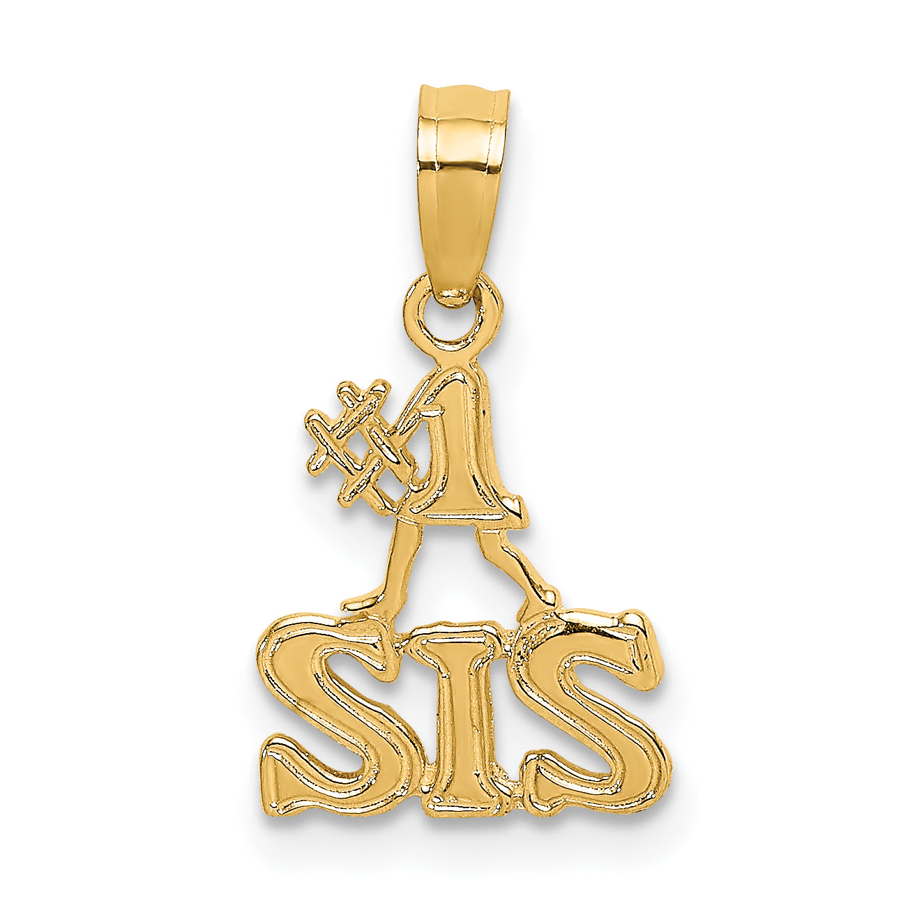 14K Polished #1 SIS Charm Main image