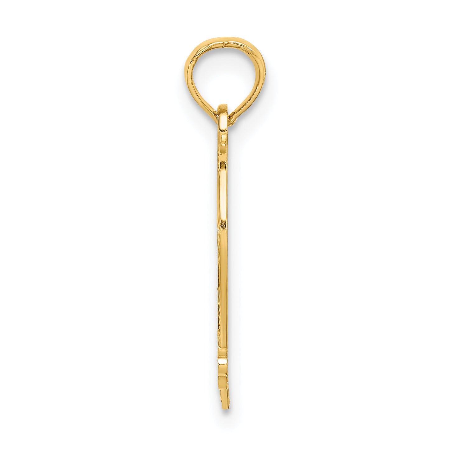 14K QUINCE ANOS 15 in Heart Charm Secondary image
