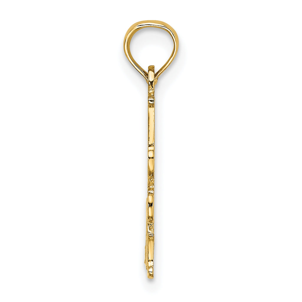 14K Polished Engraved #1 STEP MOM Charm