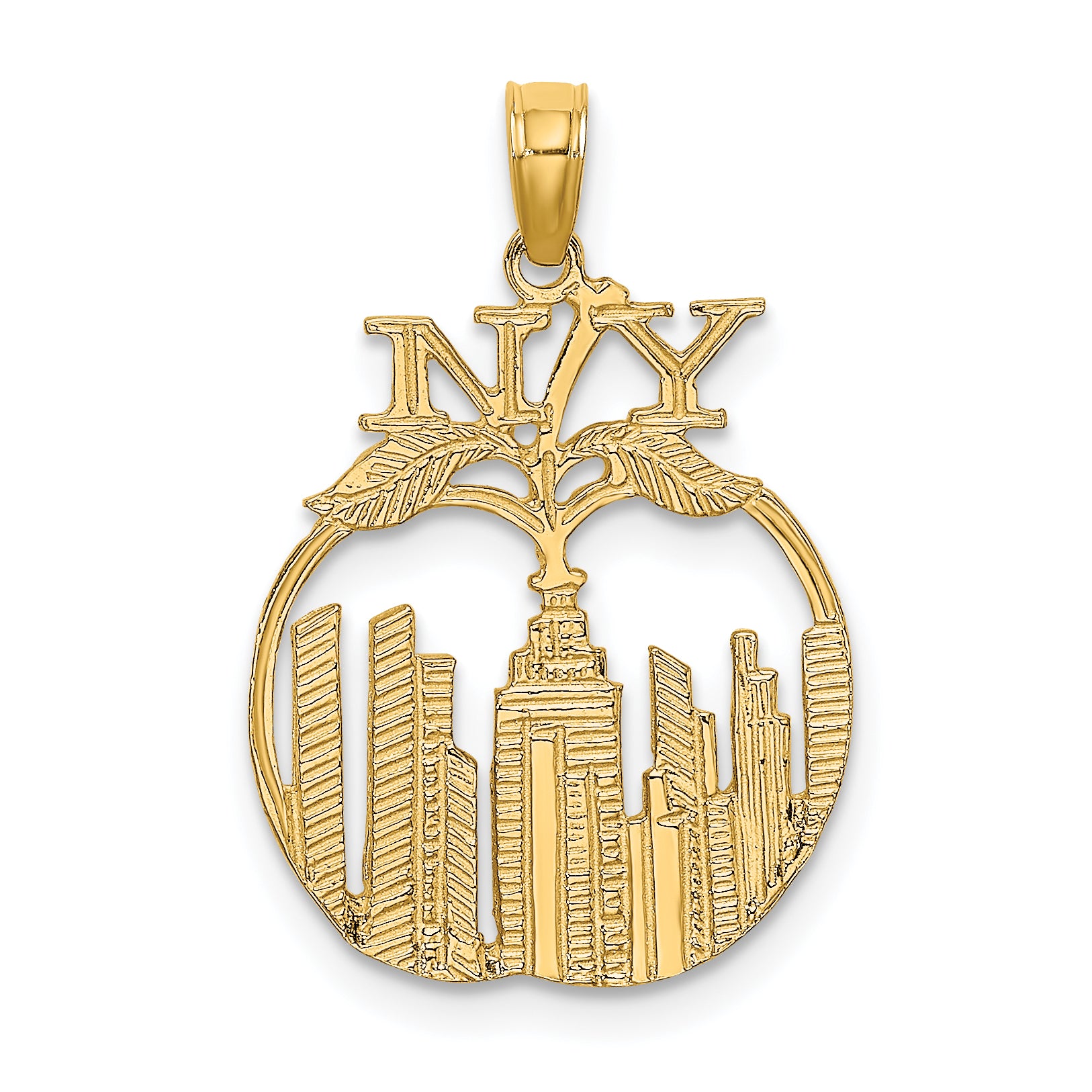 14K New York Skyline in Apple Charm Main image