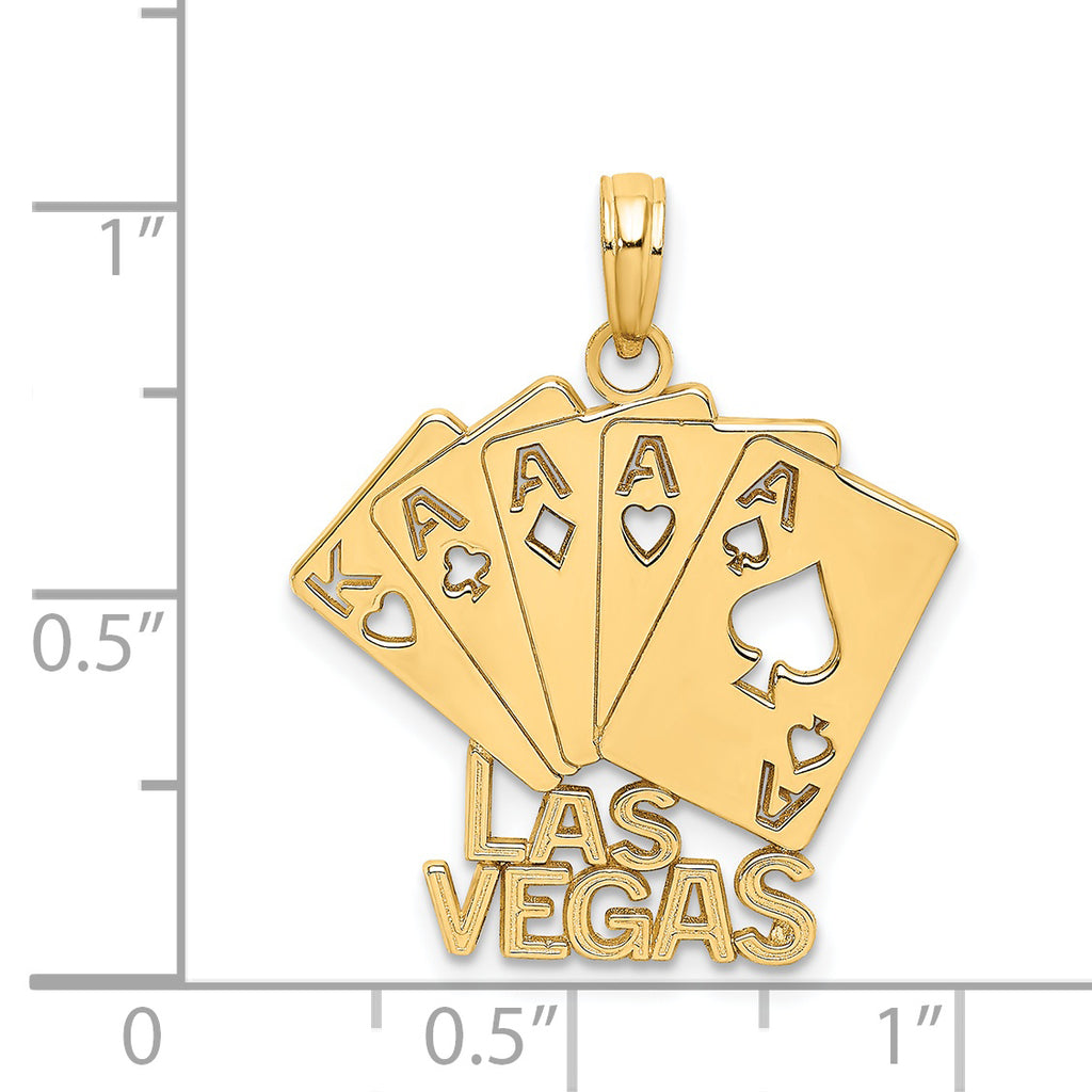 14K LAS VEGAS w/ Playing Cards Charm