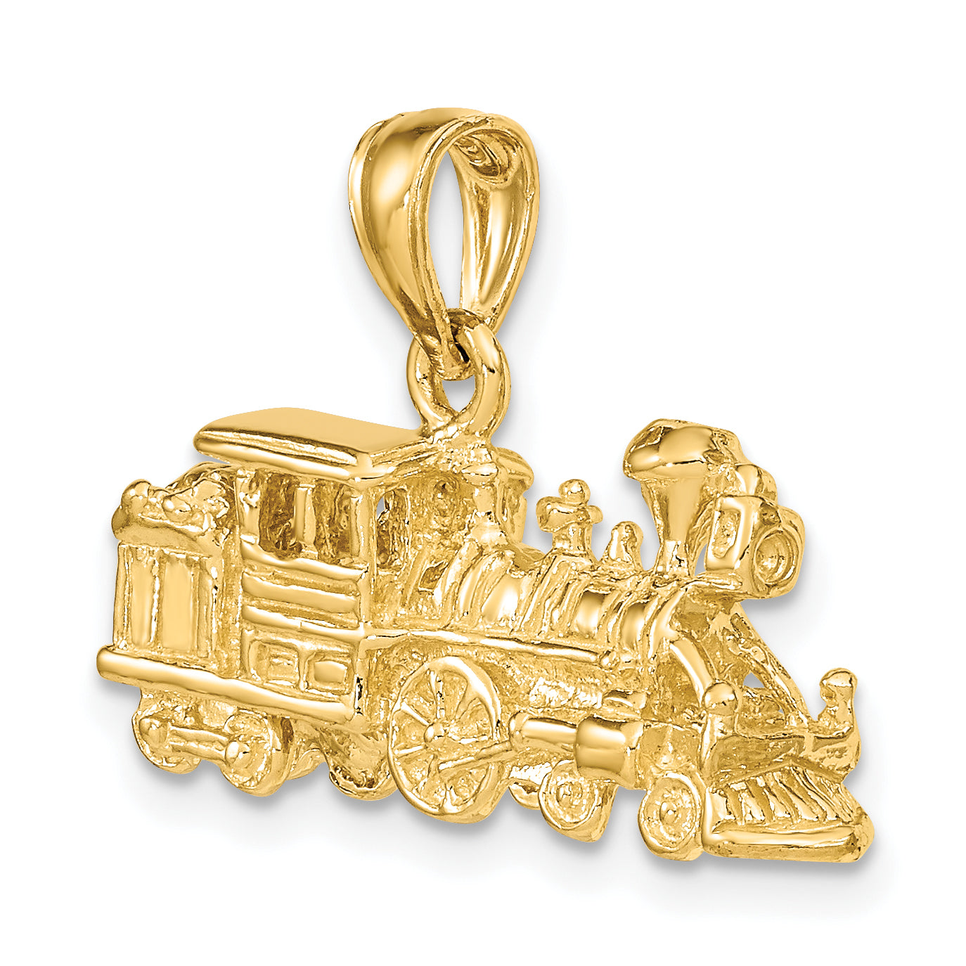 14K 3-D Train Engine Charm