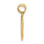 14K School Book and Ruler Charm