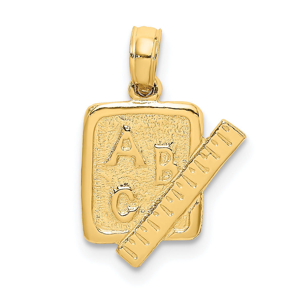 14K School Book and Ruler Charm Main image