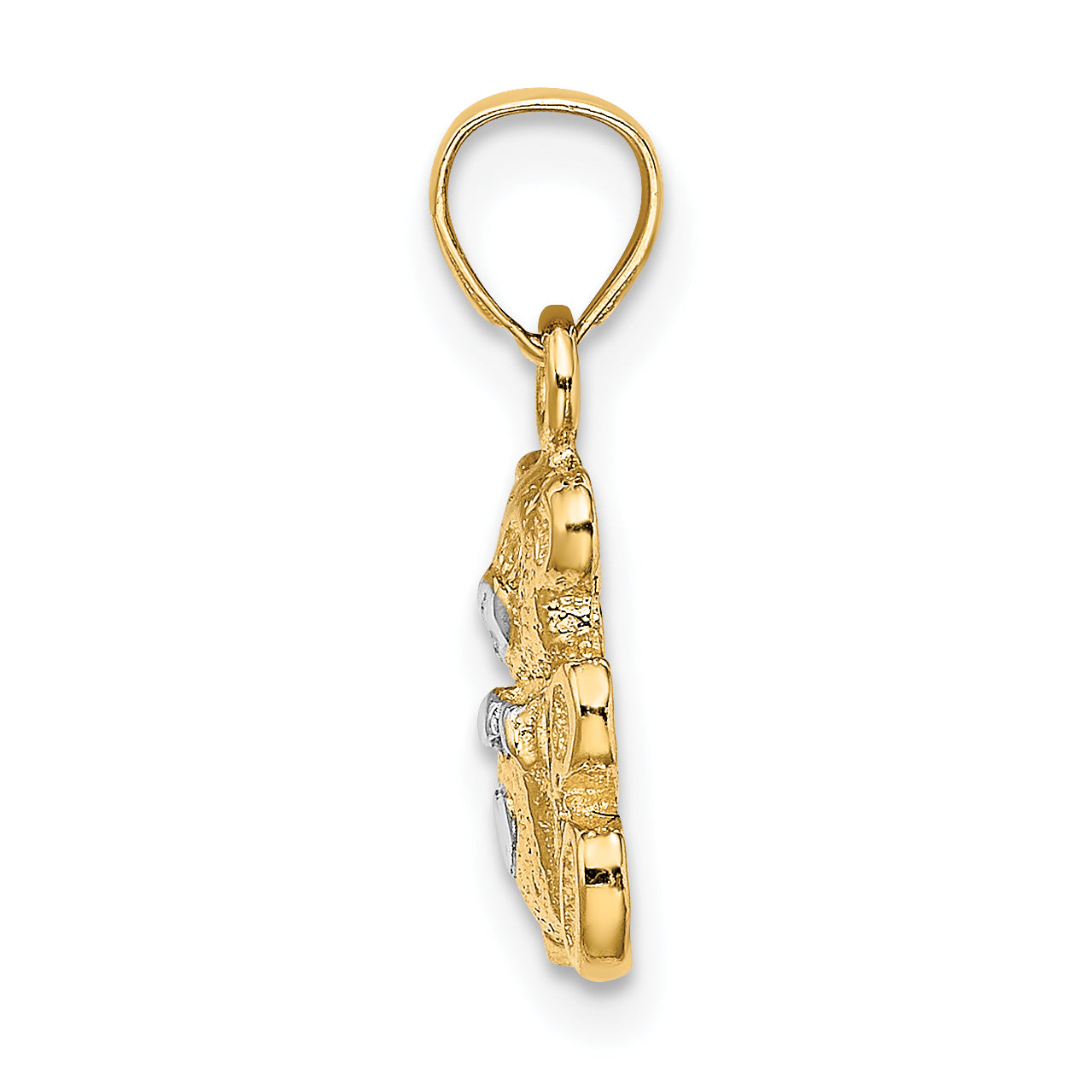 14k w/Rhodium Teddy Bear Charm