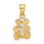 14k w/Rhodium Teddy Bear Charm