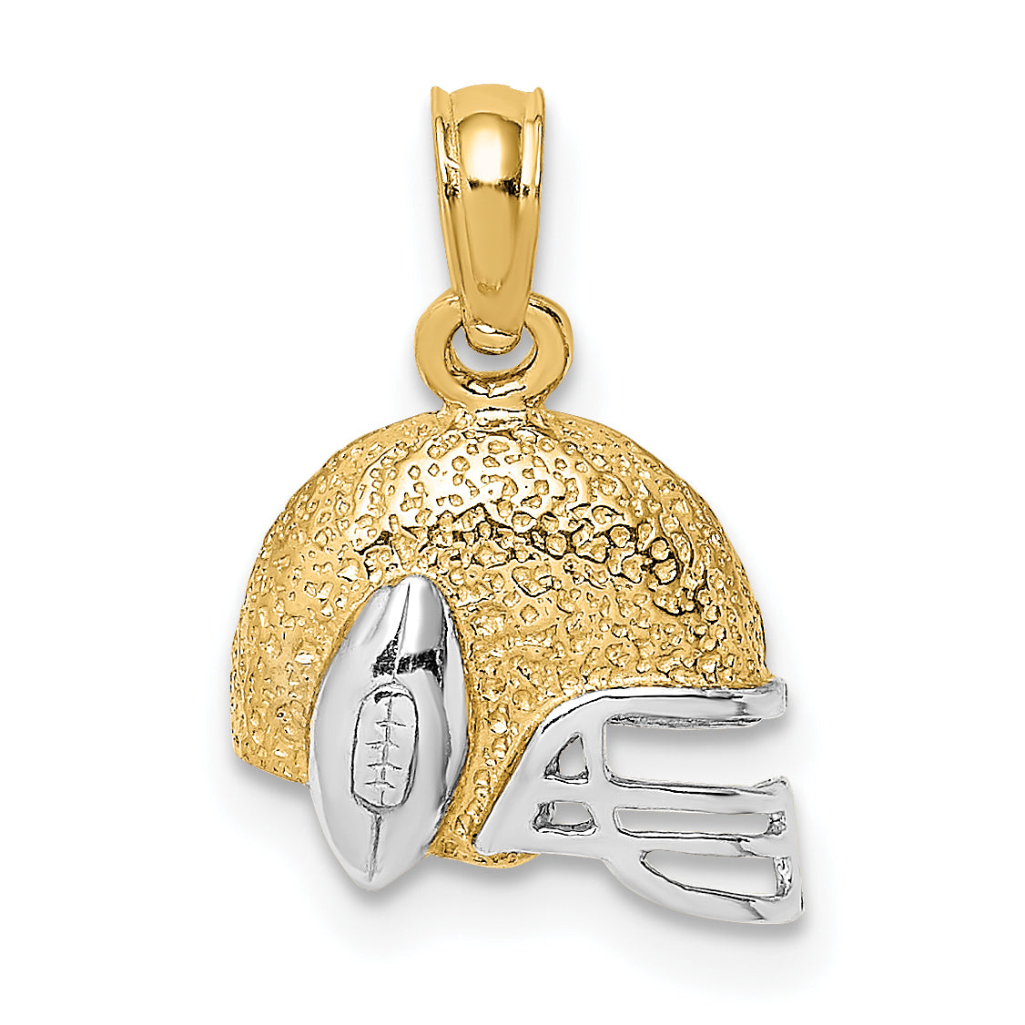 14k w/Rhodium Football Helmet Charm Main image