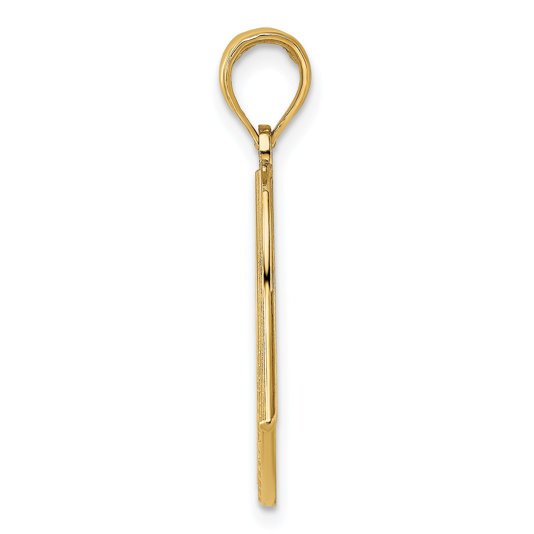 14k w/ Rhodium American Flag Charm