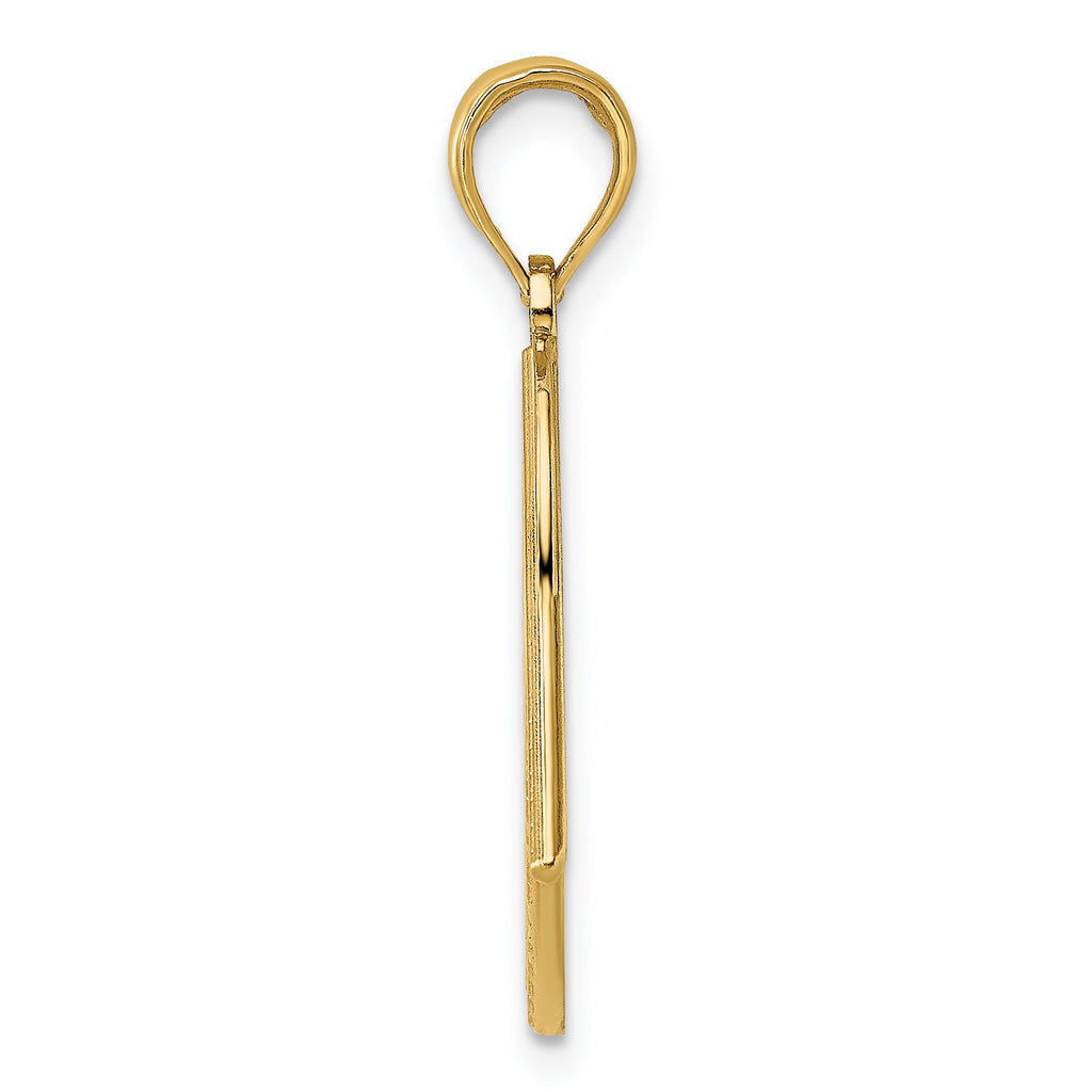 14k w/ Rhodium American Flag Charm