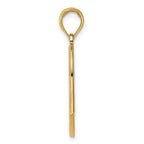 14k w/ Rhodium American Flag Charm