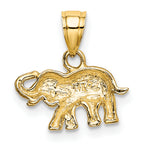 14k w/ Rhodium Small Elephant Charm
