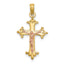 14K Two-Tone Crucifix Charm