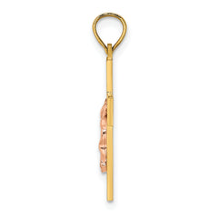 14K Two-Tone Latin Crucifix Charm