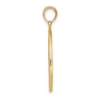 14K w/Rhodium Floral Medallion Pendant Charm