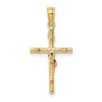 14k Two-Tone Cross Crucifix Charm