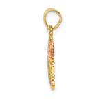14k Two-Tone #1 MOM w/ Flower Charm