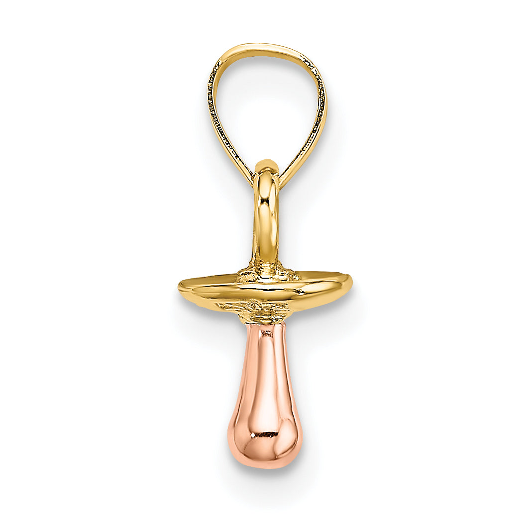 14k Two-Tone 3-D Pacifier Charm Secondary image