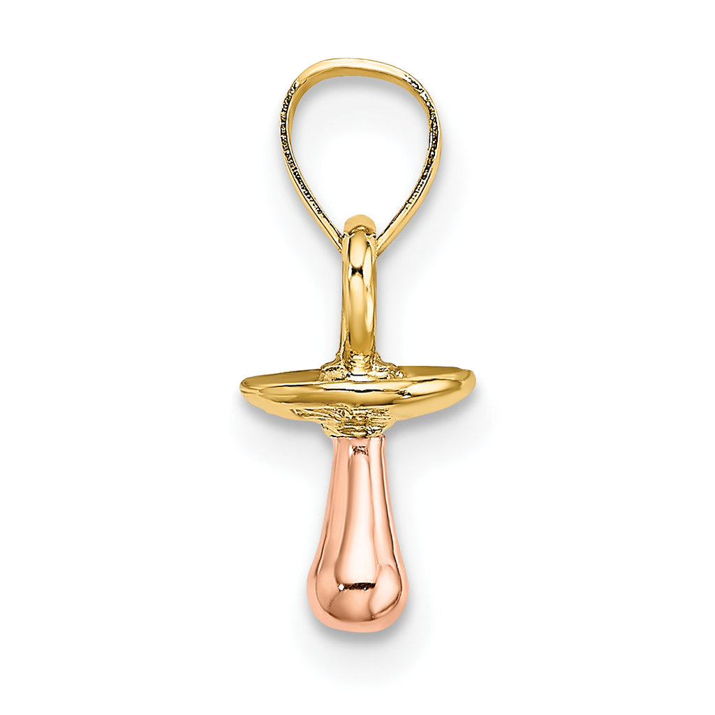 14k Two-Tone 3-D Pacifier Charm