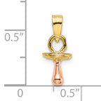 14k Two-Tone 3-D Pacifier Charm