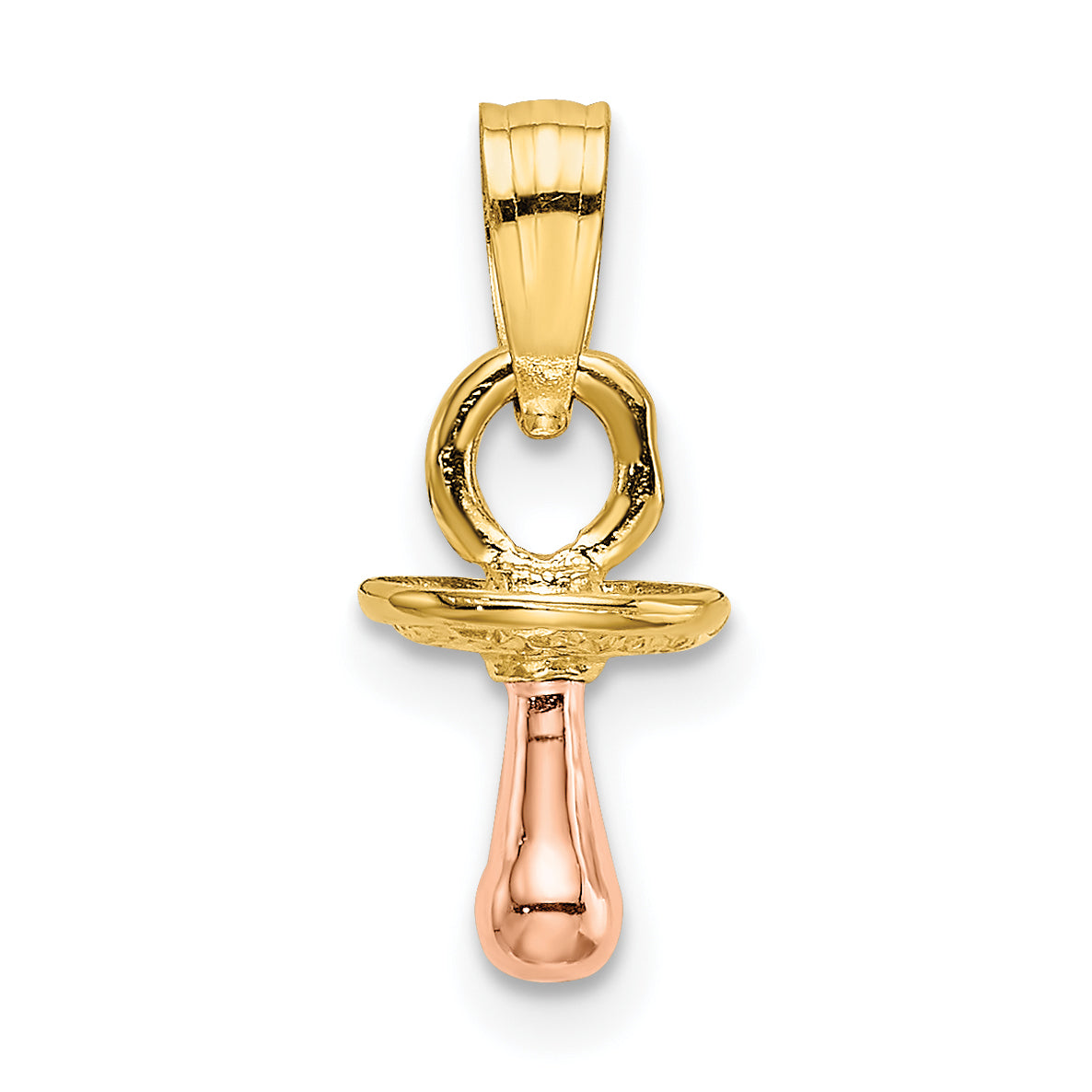 14k Two-Tone 3-D Pacifier Charm Main image