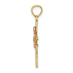 14K Two-Tone 2-D Boy On Cross Charm