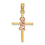 14K Two-Tone 2-D Boy On Cross Charm