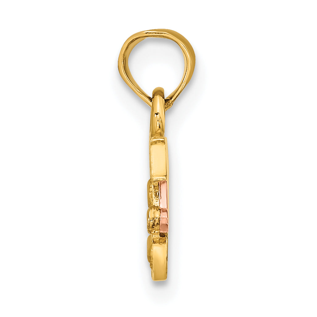 14k Two-Tone DADDY'S LITTLE GIRL Charm Secondary image
