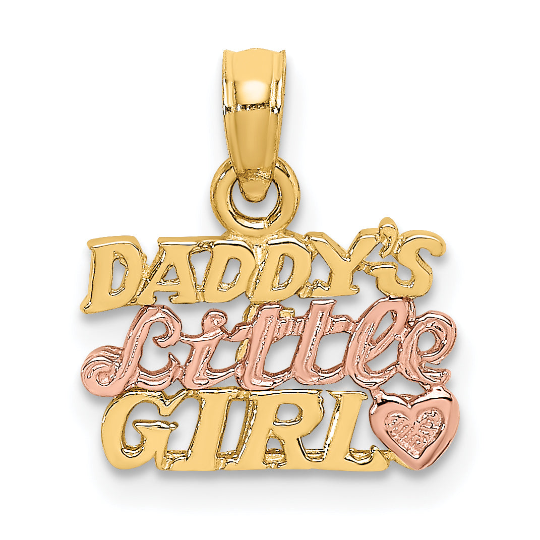 14k Two-Tone DADDY'S LITTLE GIRL Charm Main image