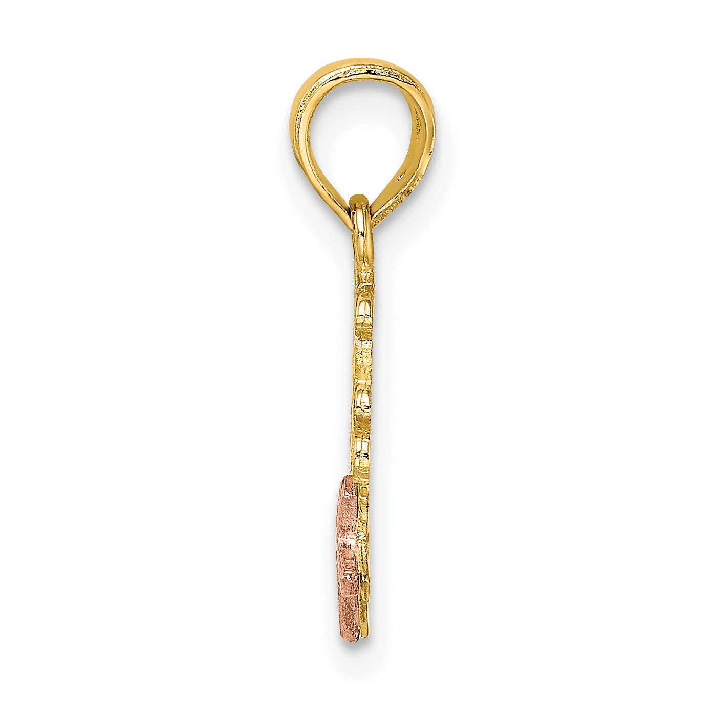 14K Two-Tone JESUS LOVES ME Charm