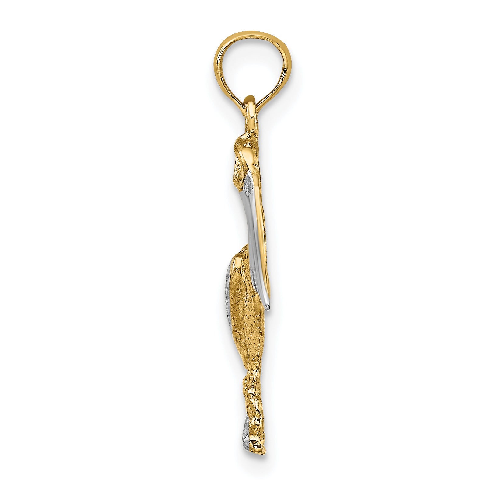14K with White Rhodium Standing Pelican Charm Secondary image