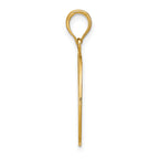 14K w/Rhodium D/C Filigree Round Charm