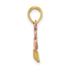 14k Two-Tone #1 GRANDMA w/ Three Hearts Charm