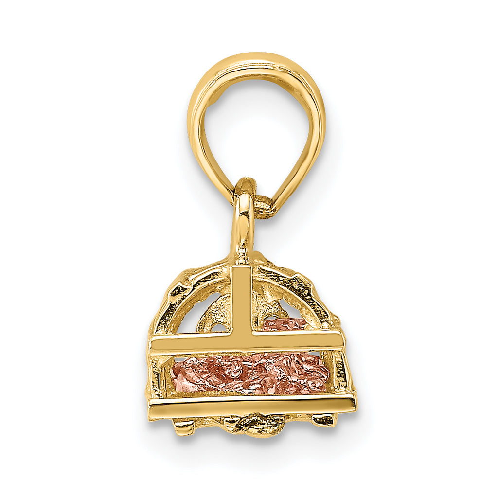 14K Two-Tone Moveable 3-D Lobster(Pink)In Trap